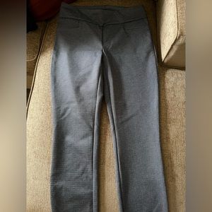 Adorable black and gray slack pants.